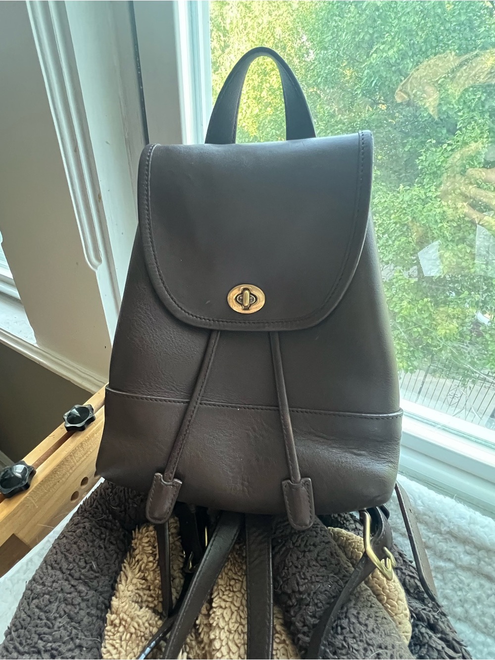 Vintage Coach Daypack 9960- Brown